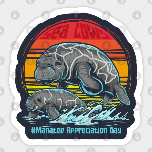 Manatee Appreciation Day – March Sticker by irfankokabi